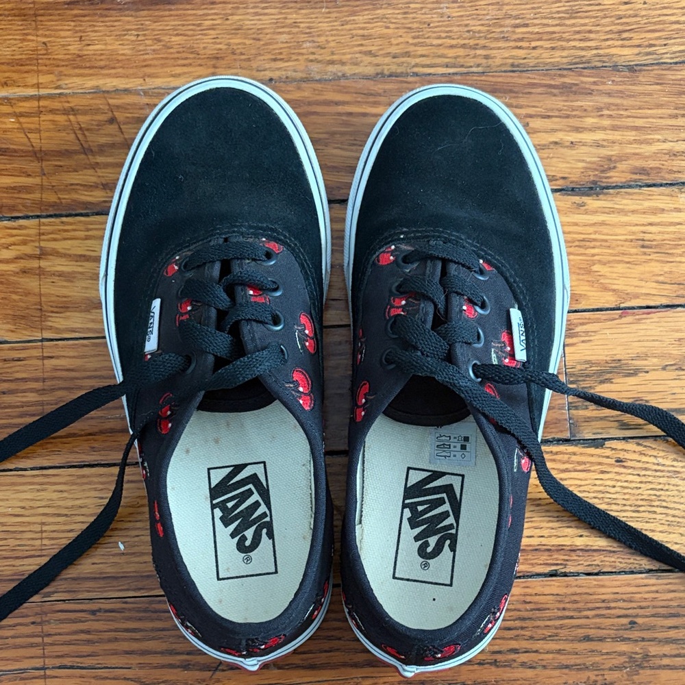 Vans Black Sneakers with Red Cherry Embroidery - Picture 5 of 6
